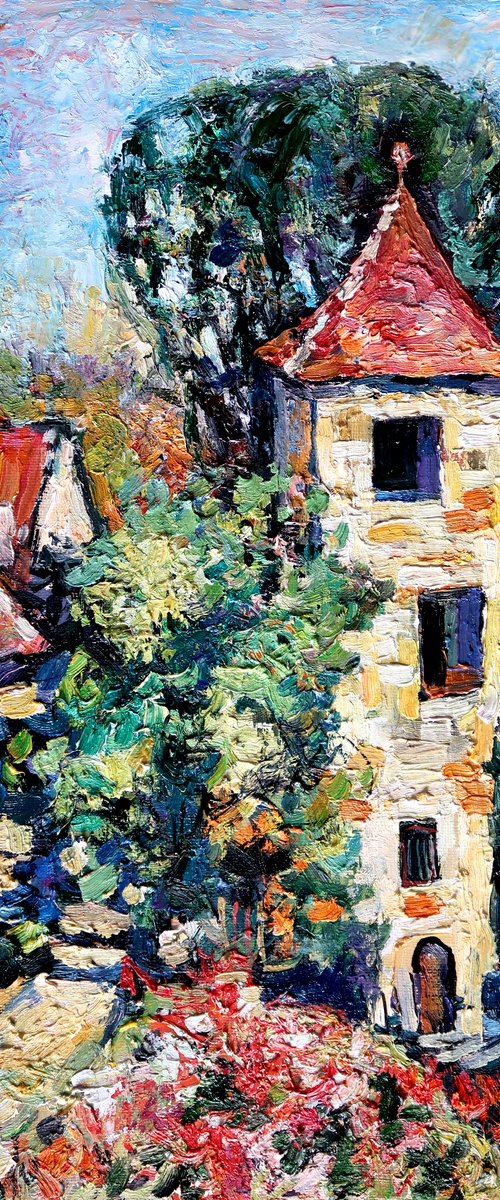 Old mill in Сarennac. by Nikifor Swiristuhin