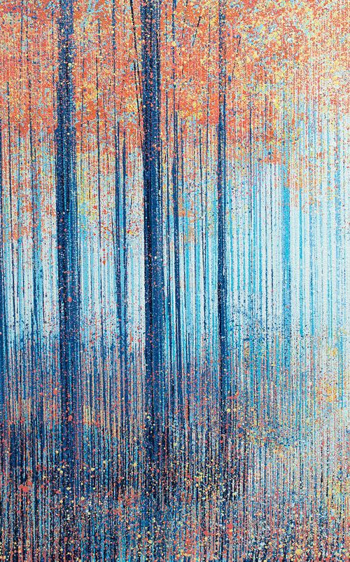 Pale Blue Light Through Autumn Trees by Marc Todd