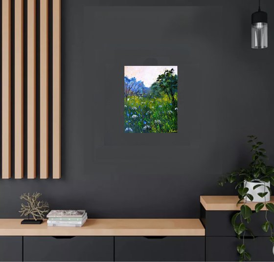 White and blue Wild flowers