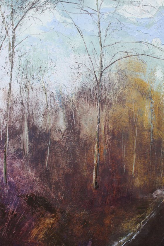 Standing on the edge of Gallows Wood (Large Painting)