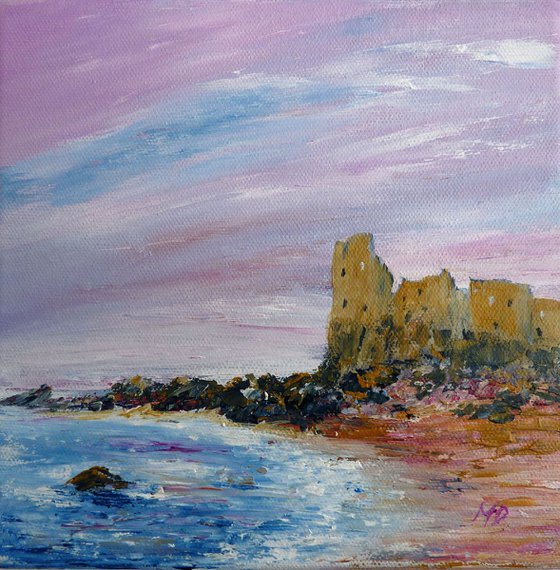 Dunure Castle Ruins - Scottish landscape - FREE FRAME