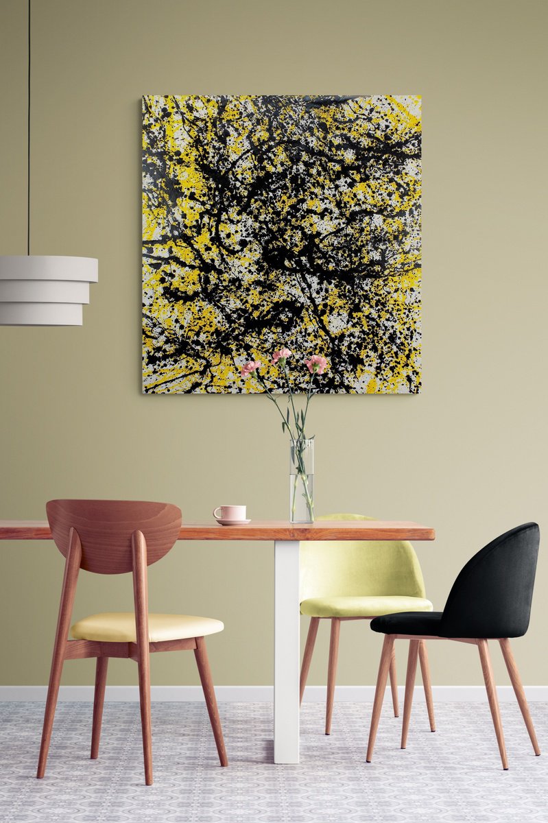 Extra large abstract artwork (yellow) by Alessandro Butera