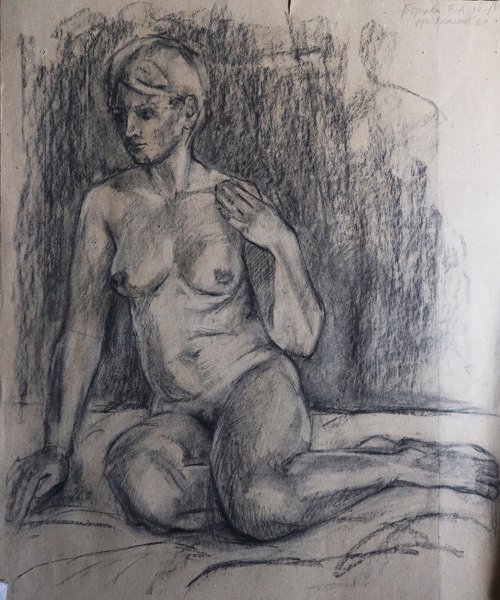 Nude model sketch by Kateryna Bortsova