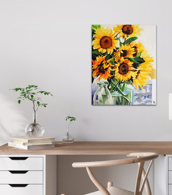 Sunflowers in Glass