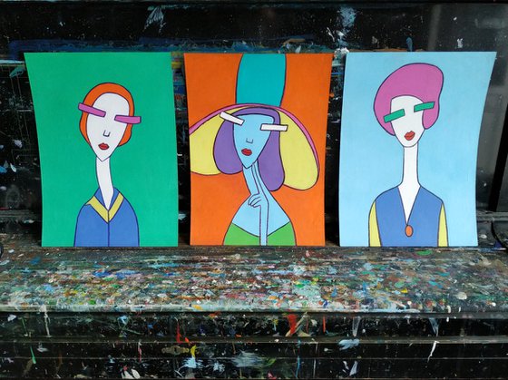 Pop Art Modigliani portrait ver. 5