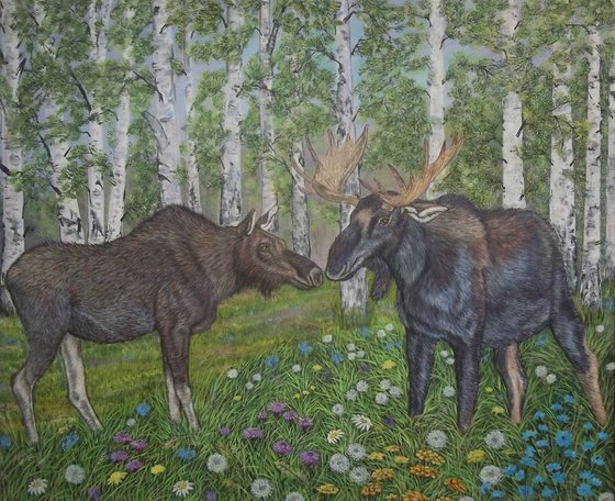 Kissing Moose
