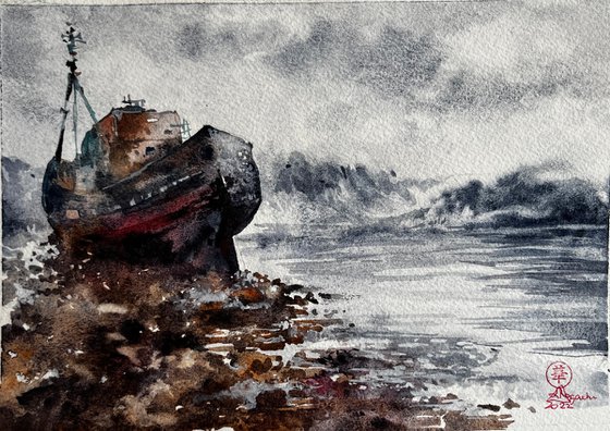Sketches of Scotland#14/Corpach Shipwreck
