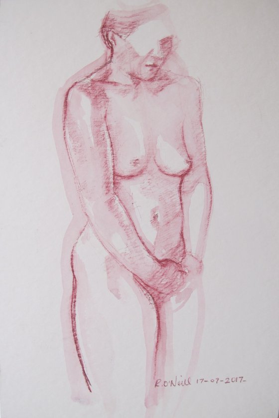 Standing female nude