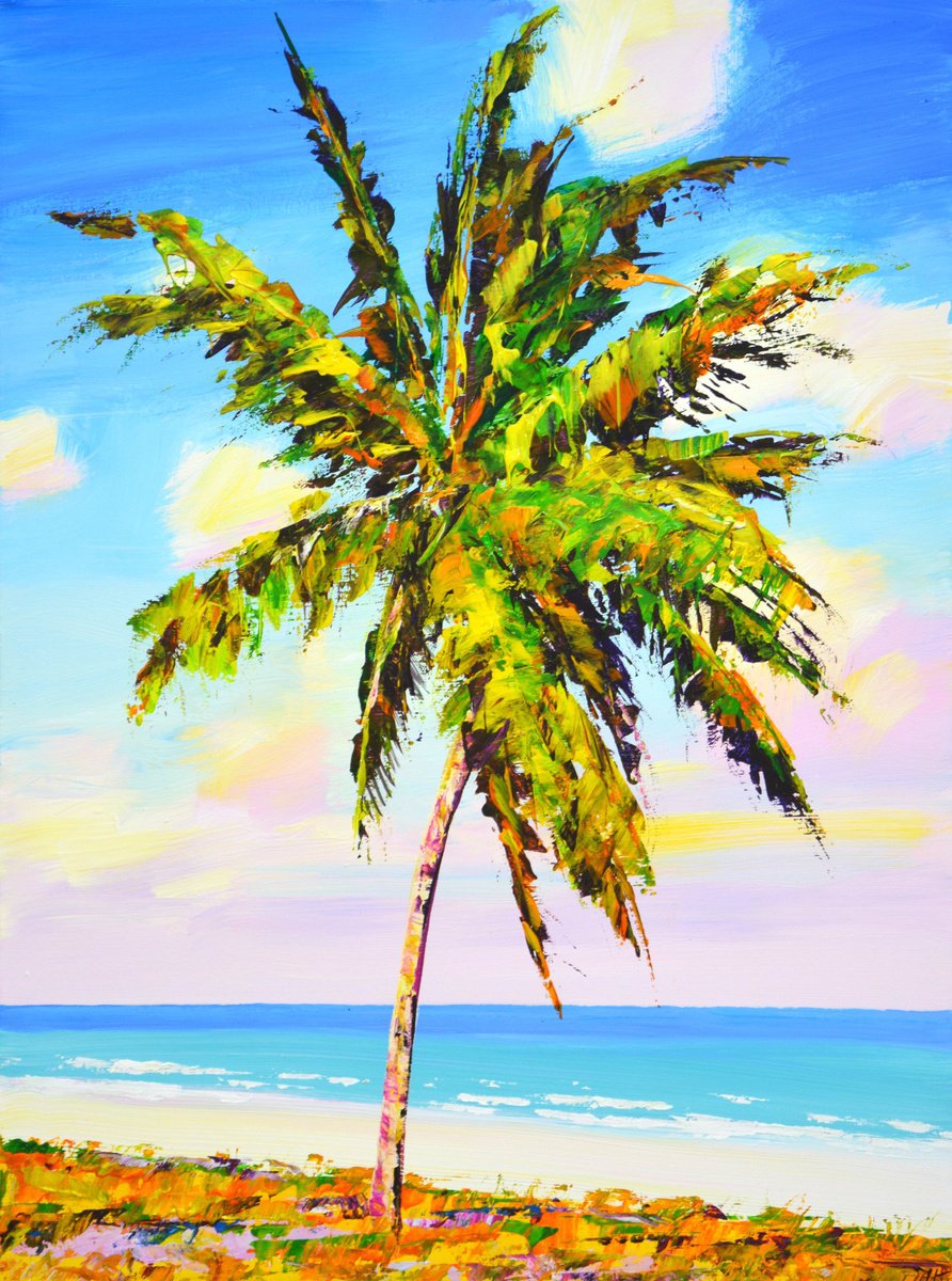 Palm. Ocean 3. by Iryna Kastsova