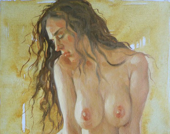 sexy naked girl  women on linen  #16-11-25