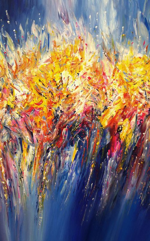 Firework Blue XL 1 by Peter Nottrott