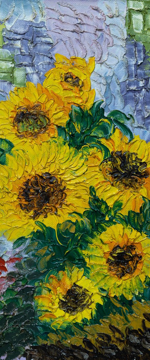 Sunflowers  (40x50cm, oil painting, ready to hang) by Rafik Qeshishyan