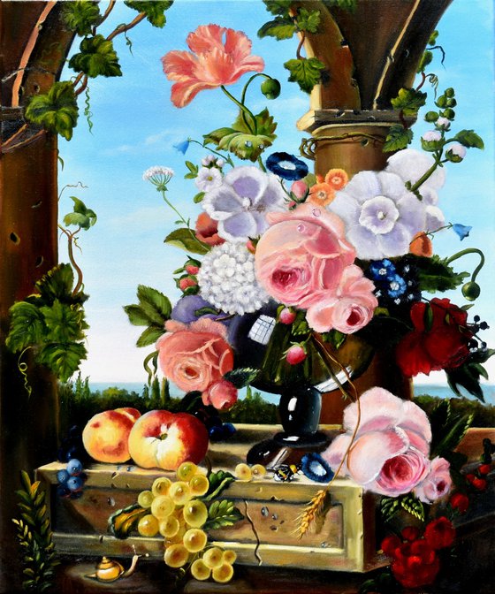 Still Life with Baroque Flowers