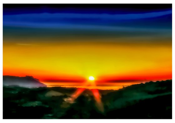 Indian summer #3. Abstract Sunrise Seascape Limited Edition 11/50 16x11 inch Photographic Print