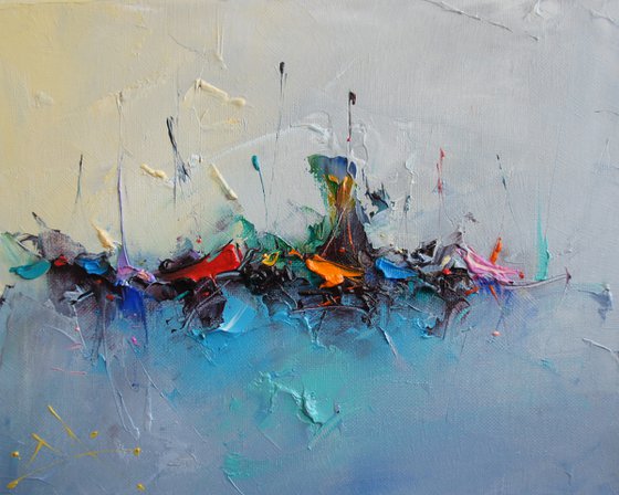 Sea vibes , Abstract Oil Painting on Canvas