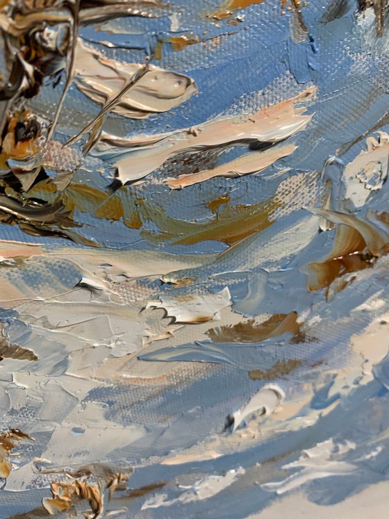 Winter light in the birchwoods.