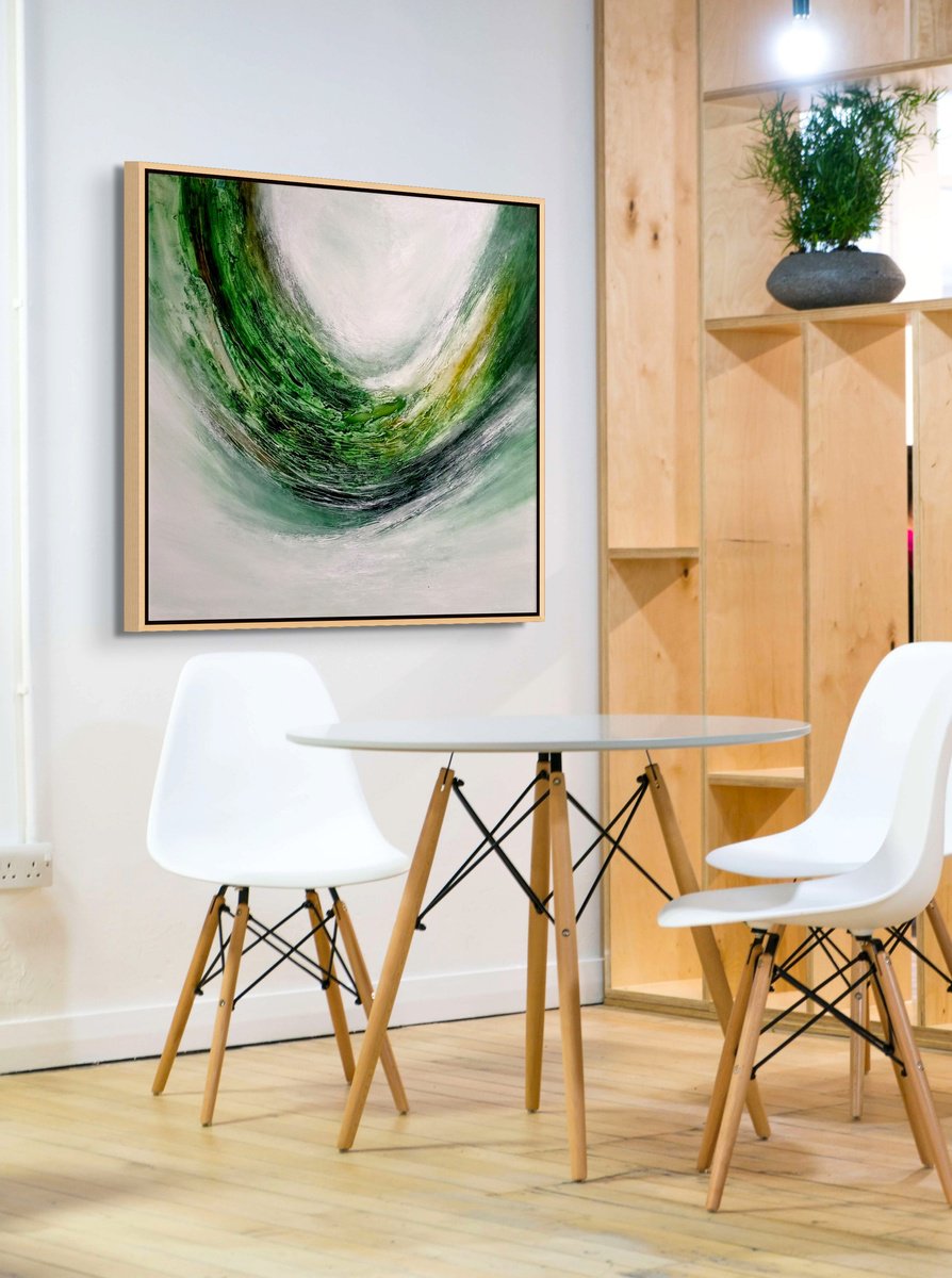 Abstract Acrylic Painting By Alexandra Petropoulou, 39 X 39, Genesis, Original Artwork