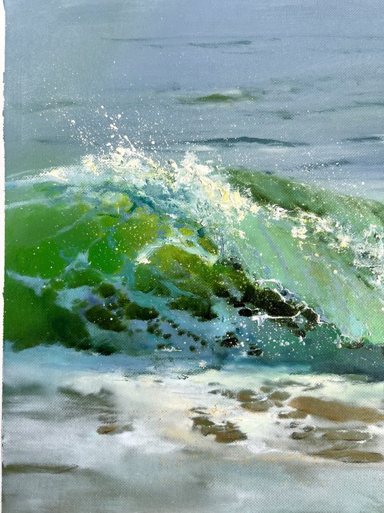 Sea and Seagulls Oil Painting Original