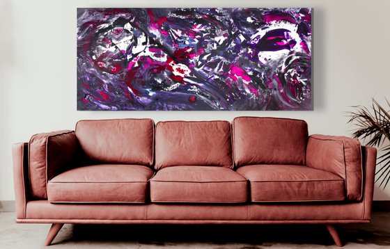 Deep purple, 200x90 cm