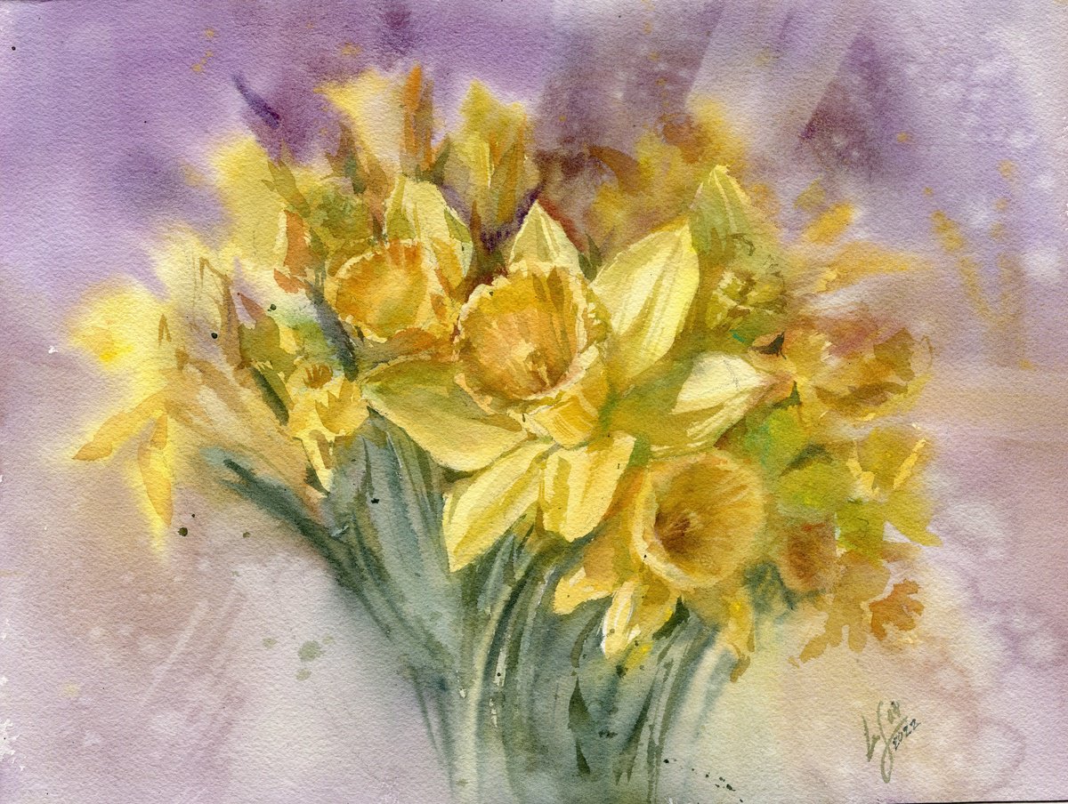 Spring Dance of Daffodils by SVITLANA LAGUTINA