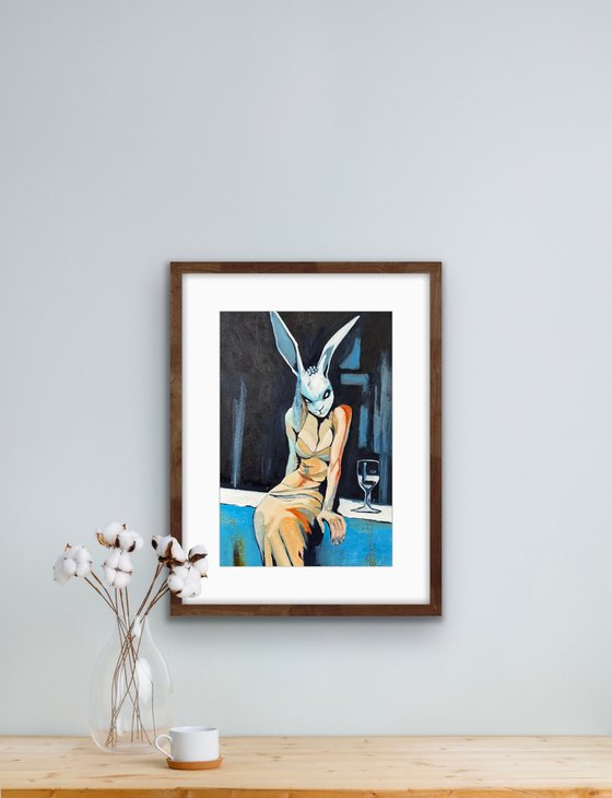 In Sauntered A Tall Rabbit