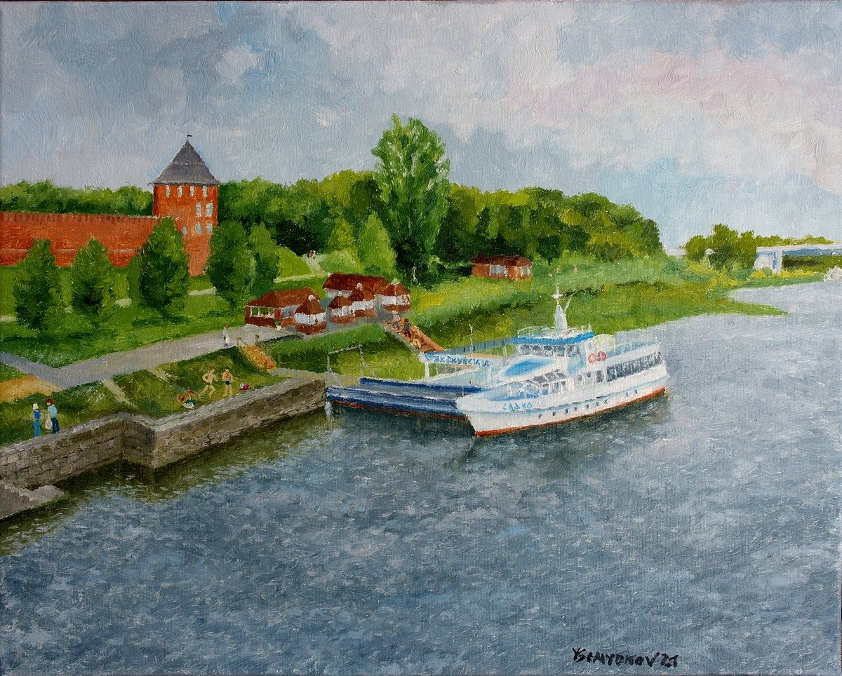 Novgorod, The Great, Sadko Boat By Juri Semjonov, 20 X 16, Artwork For Sale On Artfinder