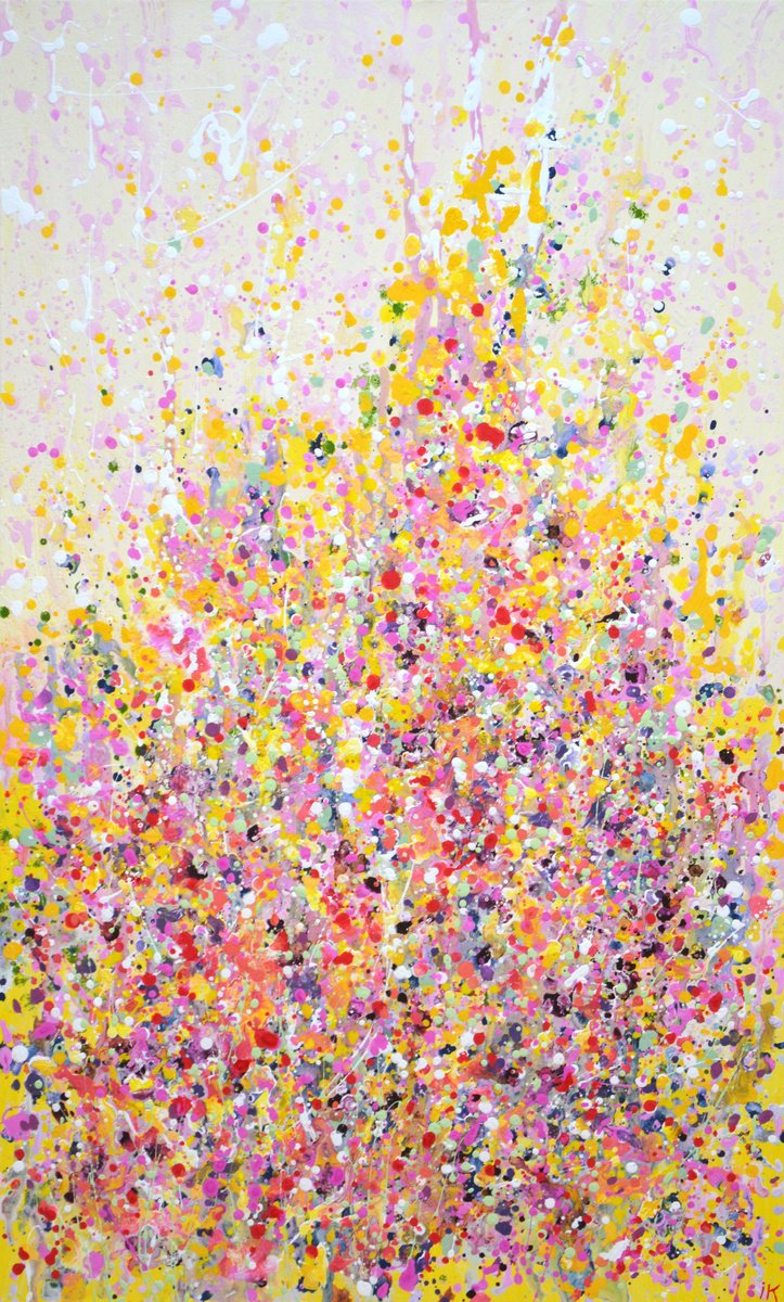 Abstract Acrylic Painting By Iryna Kastsova, 24 X 39, Good Memories., Original Artwork