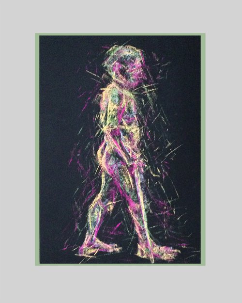 Old Stick Walking - Male Nude by Kathryn Sassall