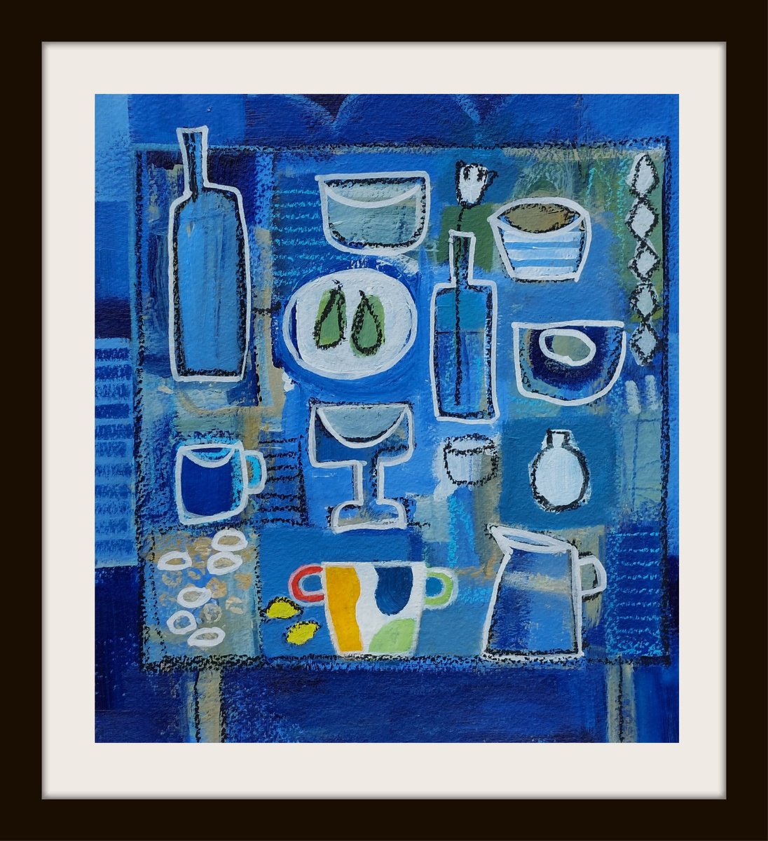 Blue Still Life with a Favourite Vase by Jan Rippingham