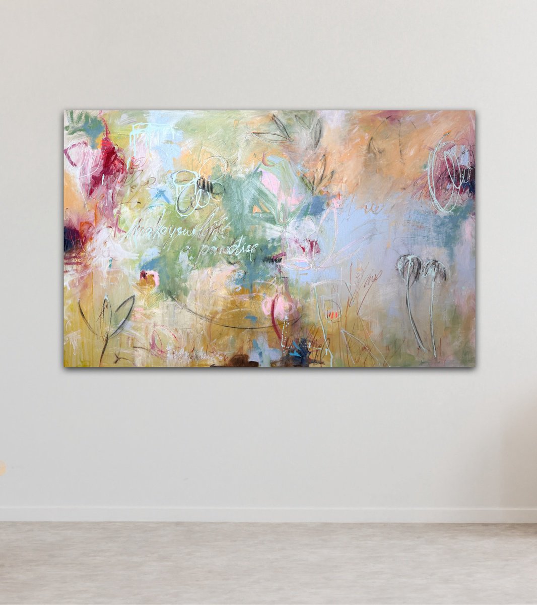 Make Your Life A Paradise No.3 By Bea Schubert, 63 X 39, Artwork For Sale On Artfinder