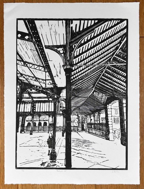 Ready or not Linocut Print