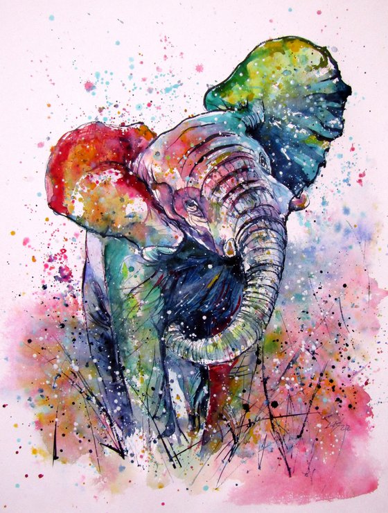 Playful elephant