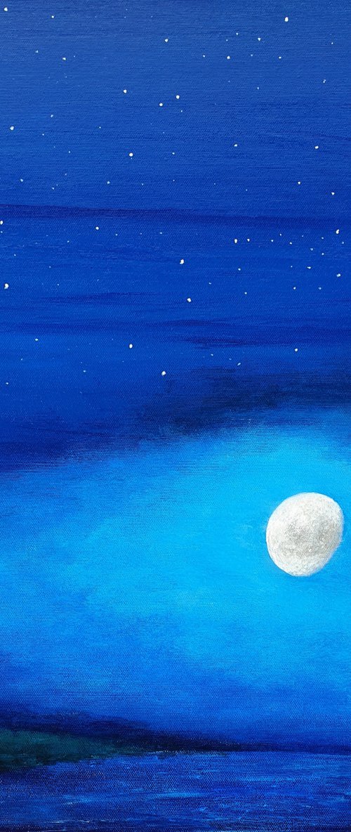 Lighthouse #3, 50x50cm, ready to hang by Silvija Horvat - NataDaMano