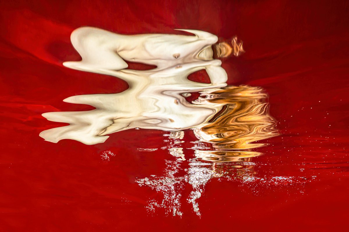 Organic Abstract Photograph By Alex Sher, 48 X 32, Spark - Underwater Photograph - From Series Reflections - Print On Paper, Artfinder