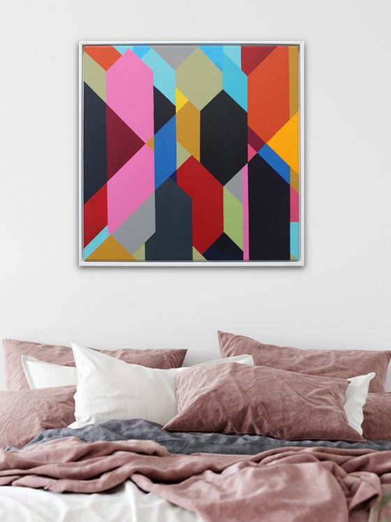 Geo Blocks No 3 (Framed)