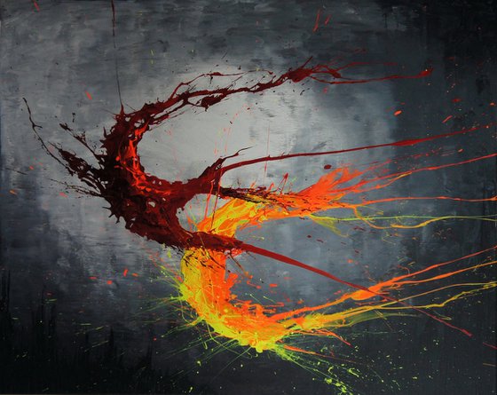 Twisting Fire IX (Spirits Of Skies 080195) (100 x 80 cm) XXL (40 x 32 inches)