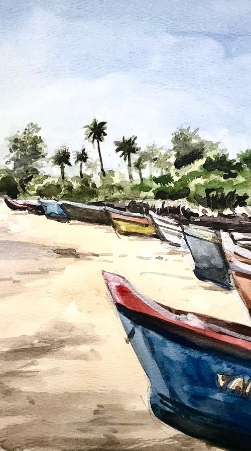 Sunny Goan beach by Joseph Peter D'silva