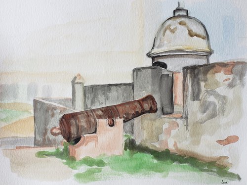 "Canon at San Geronimo" - Historical - Fort - Puerto Rico by Katrina Case