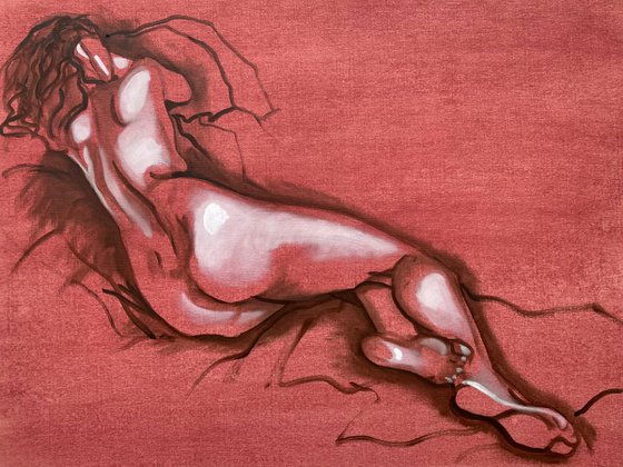 Reclining Nude (Red)