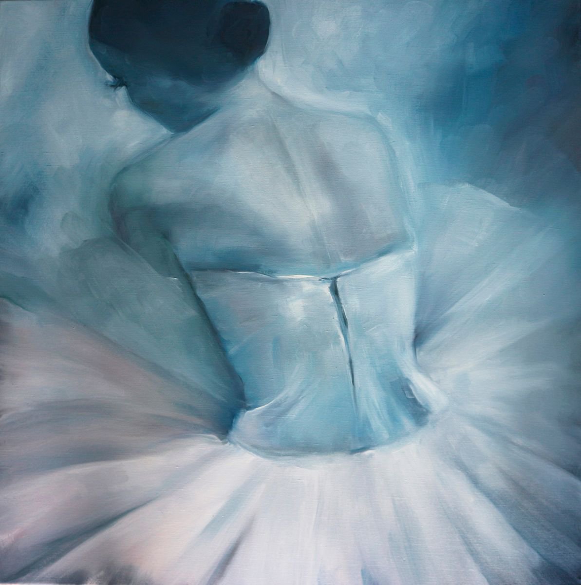 Ballerina oil painting by Anna Lubchik