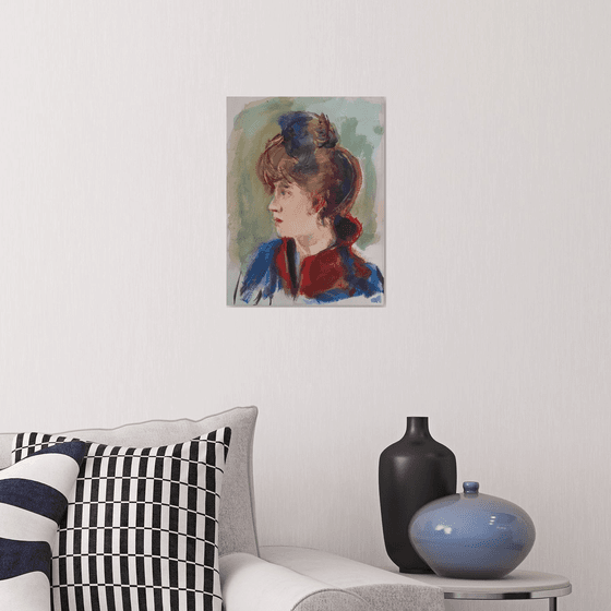 Watercolor portrait (after Santiago Rusigñol)