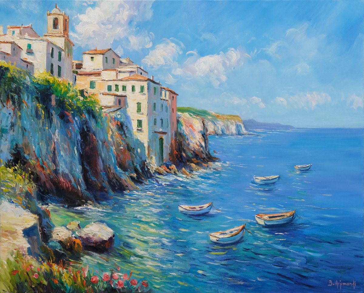 Italian Coastal View by Behshad Arjomandi