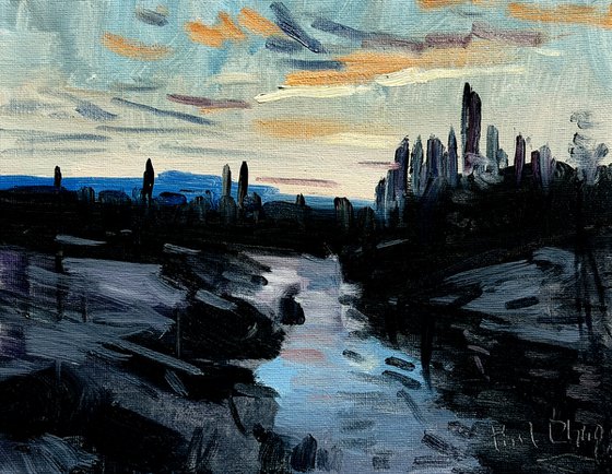 Winter Creek at Dusk