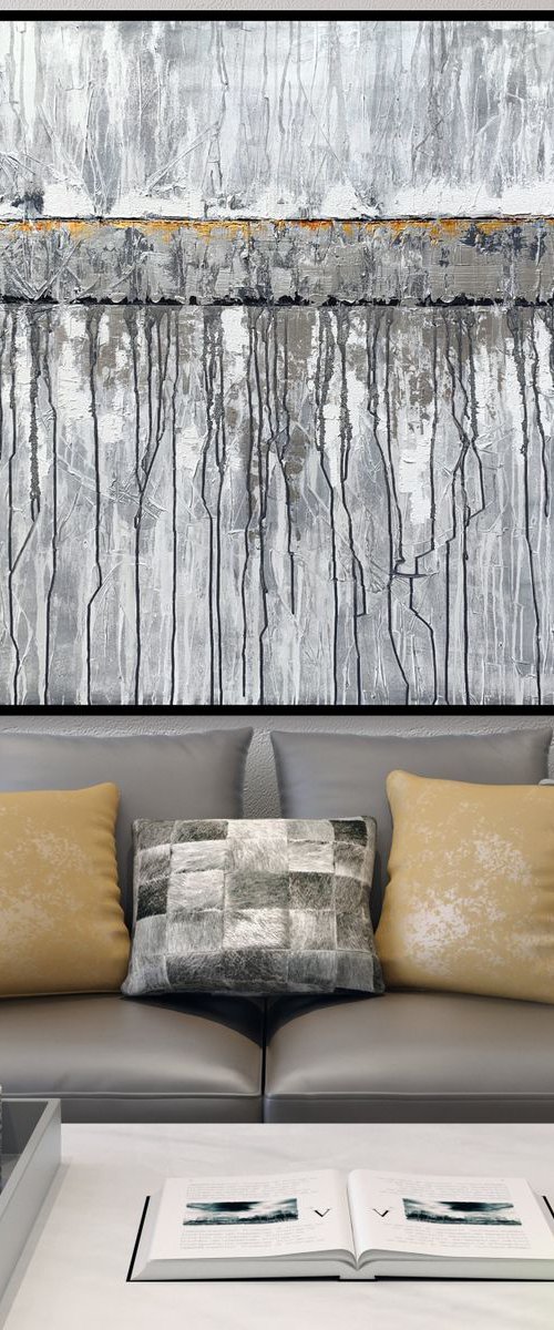 Live In The Moment- XL LARGE,  TEXTURED ABSTRACT ART – EXPRESSIONS OF ENERGY AND LIGHT. READY TO HANG! by Julijana Ravbar