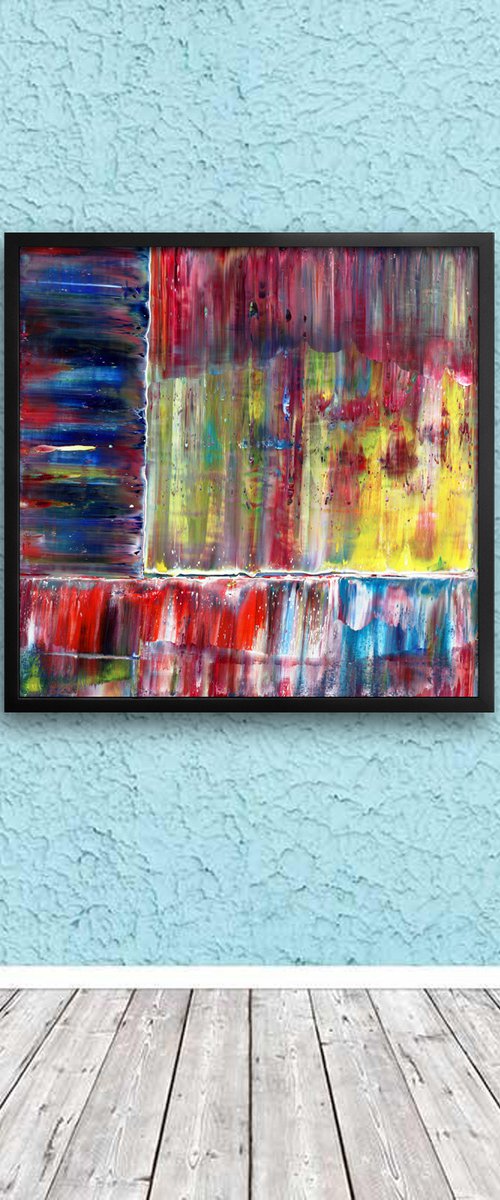 "Cooling Down" - Original PMS Oil Painting On Wood, Framed - 26" x 26" by Preston M. Smith (PMS)