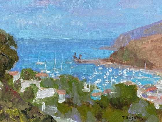 Catalina Island: Avalon View Plein Air Landscape