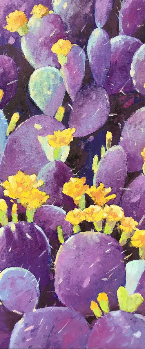 Blooming cactus by Volodymyr Smoliak