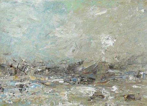Winter Shore  (Large, Panoramic, 100x30cm) by Kalpana Soanes