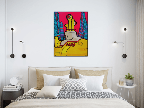 Yellow Submarine on Pink