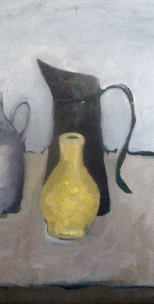 THE JUG ISN'T TALKING TO THE BOWLS, BUT THEY DON'T CARE by Maureen Finck